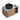 CharmyDecor oak-look floating bathroom vanity dimension diagram showing the cabinet, vessel sink and separate shelving unit