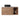 CharmyDecor oak-look floating bathroom vanity front view with two doors and matching open compartments
