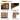 CharmyDecor oak-look floating bathroom vanity detail collage showing hinges, back panel, and beveled door edge