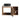 CharmyDecor oak-look floating bathroom vanity front view with the door open, cabinet interior and side shelves visible