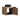 CharmyDecor oak-look floating bathroom vanity low front-angle view showing the open cabinet and door hinges