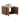 CharmyDecor oak-look floating bathroom vanity angled view with both doors open to reveal the cabinet interior