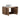 CharmyDecor oak-look floating bathroom vanity angled view with open doors and a rounded front cabinet corner