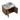 CharmyDecor oak-look floating bathroom vanity elevated angle showing the vessel bowl and open storage compartment