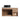 CharmyDecor oak-look floating bathroom vanity rear view showing the cabinet opening and shelving unit back