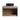 CharmyDecor oak-look floating bathroom vanity rear view showing the large cabinet opening and exposed hardware
