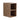 Separate two-compartment storage unit for the CharmyDecor oak-look floating bathroom vanity, shown at an angle