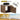 CharmyDecor oak-look floating bathroom vanity cabinet with an open door and enlarged soft-close hinge detail