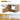 CharmyDecor oak-look floating bathroom vanity with the door open and a close-up inset of the soft-closing hinge.