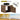 CharmyDecor oak-look floating bathroom vanity with the door open and an enlarged soft-close hinge inset