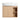 CharmyDecor oak-look floating bathroom vanity with sink in a straight front view, showing one door and two right-side cubbies.
