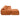 Charmydecor orange chenille sectional sofa side view with legless low profile floor design