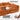Charmydecor orange chenille sofa with high density foam pocket springs and enveloping cushion support