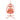 Orange hanging egg chair with cushions on a white background
