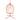 Charmydecor orange-red hanging egg chair with white cushion and freestanding base