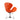 charmydecor orange swivel accent chair angled view with chrome spider leg base