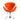 charmydecor orange swivel lounge chair front view with sculptural dip seat design