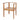 charmydecor outdoor acacia wood dining chair frame with slatted seat base and curved arms