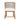 charmydecor outdoor acacia wood dining chair front view with beige cushion and curved wicker backrest