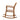Charmydecor outdoor acacia wood rocking chair with long curved rockers side view