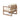 charmydecor outdoor club chair rear view showing acacia wood slat backrest and beige cushions