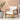 Charmydecor outdoor club chair with acacia wood frame rope sides and beige cushions styled on a patio