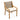 CharmyDecor outdoor dining armchair with acacia wood frame, woven wicker back, and cream seat cushion