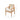 Charmydecor outdoor dining chair dimensions with acacia wood frame woven rope back and beige seat cushion