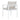 charmydecor outdoor dining chair rear view with white aluminum frame and beige cushions