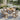 charmydecor outdoor dining set with acacia wood square table wicker chairs and beige cushions in garden patio setting