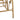 Close-up of a beige metal chair frame on a white background