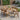 charmydecor Outdoor Hermosa 7-piece acacia wood dining set with teak finish and cream cushions on a modern patio
