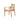 charmydecor outdoor patio armchair side view with acacia wood frame woven rope back and beige cushion