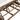 Wooden model of a bridge with a white background
