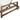 Wooden shelf with wheels on a white background