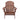 charmydecor oversized hemlock wood Adirondack chair in coffee finish front view