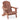 charmydecor oversized wooden folding Adirondack chair angled front view with wide armrests