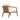 charmydecor patio club chair with PE wicker backrest and acacia wood frame side back view