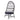 Wicker chair with a dark cushion on a white background