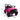 Pink toy SUV with dimensions labeled on a white background
