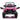 Pink toy truck with black accents on a white background