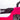 Close-up of a pink vehicle seat with a black metal frame on a white background