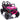 Charmydecor pink kids car UTV front three quarter hero angle with LED lights and off-road styling