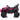 Charmydecor pink kids car side profile view showing black and pink sporty UTV body