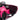 Pink toy car with open door on a white background