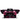 Pink and black Lamborghini car model with open doors on a white background