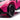 Close-up of a pink sports car with black wheels on a white background