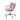 CharmyDecor pink leather office desk chair side view with adjustable height feature