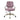 CharmyDecor pink top grain leather office desk chair front view with padded seat