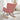 charmydecor pink upholstered rocking chair rear view with soft teddy fabric